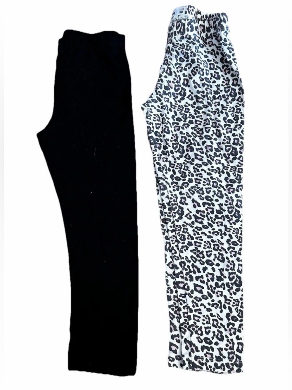 Epic Threads and Okie Dokie Black and white leopard print leggings bundle